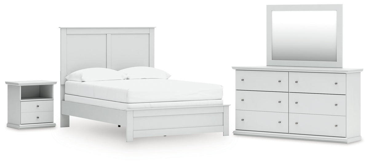 Diamond Furniture - Ashley Furniture - Bostwick Shoals Full Panel Bed, Dresser, Mirror and Nightstand - Full Panel Bed, Dresser, Mirror and Nightstand - B139B58