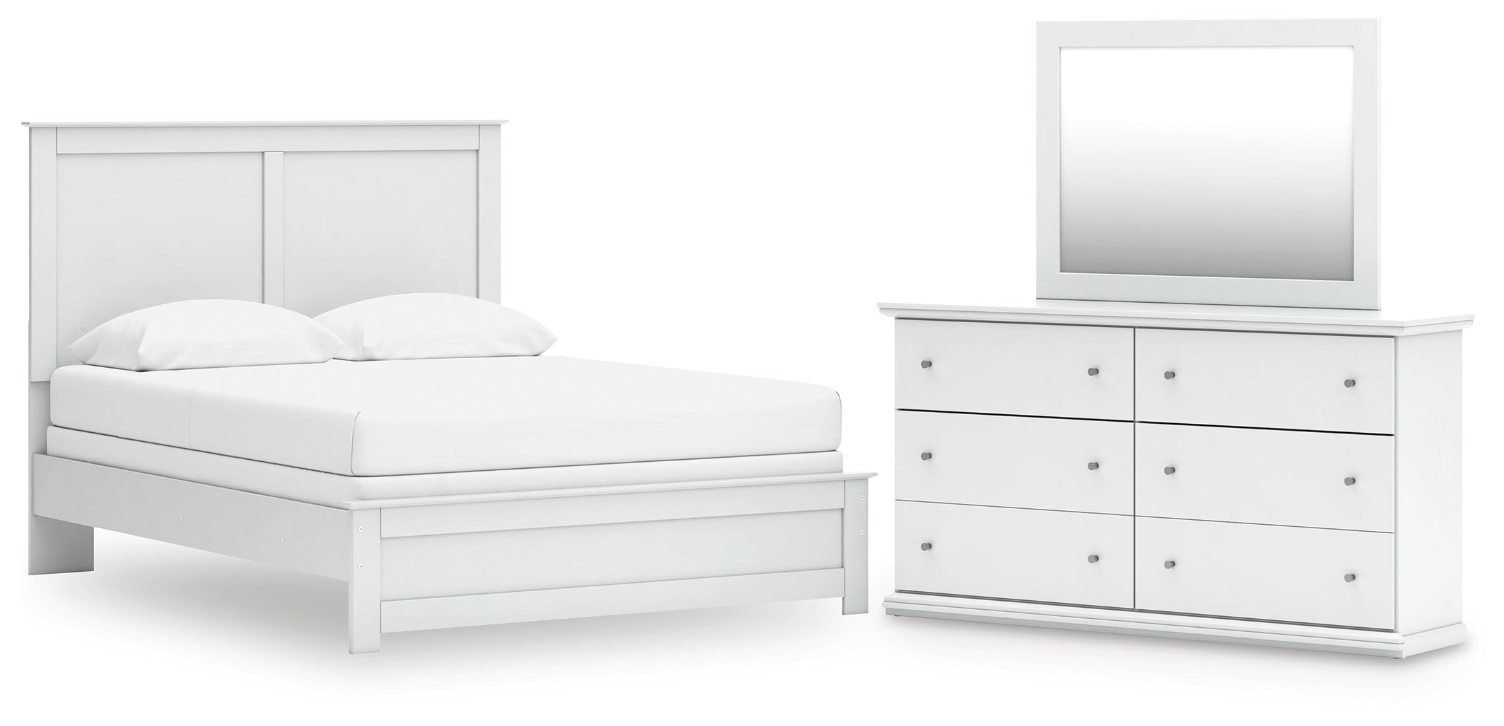 Diamond Furniture - Ashley Furniture - Bostwick Shoals Queen Panel Bed, Dresser and Mirror - Queen Panel Bed, Dresser and Mirror - B139B69