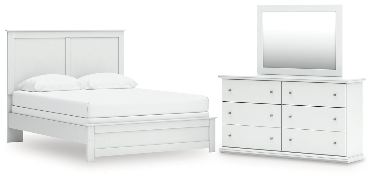 Diamond Furniture - Ashley Furniture - Bostwick Shoals Queen Panel Bed, Dresser and Mirror - Queen Panel Bed, Dresser and Mirror - B139B69