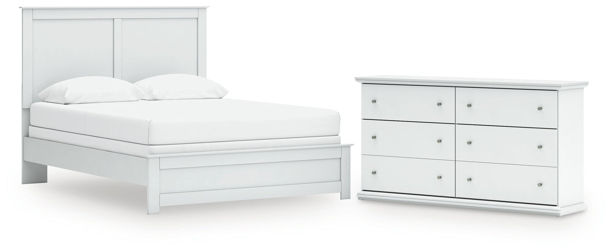 Diamond Furniture - Ashley Furniture - Bostwick Shoals Queen Panel Bed and Dresser - Queen Panel Bed and Dresser - B139B56