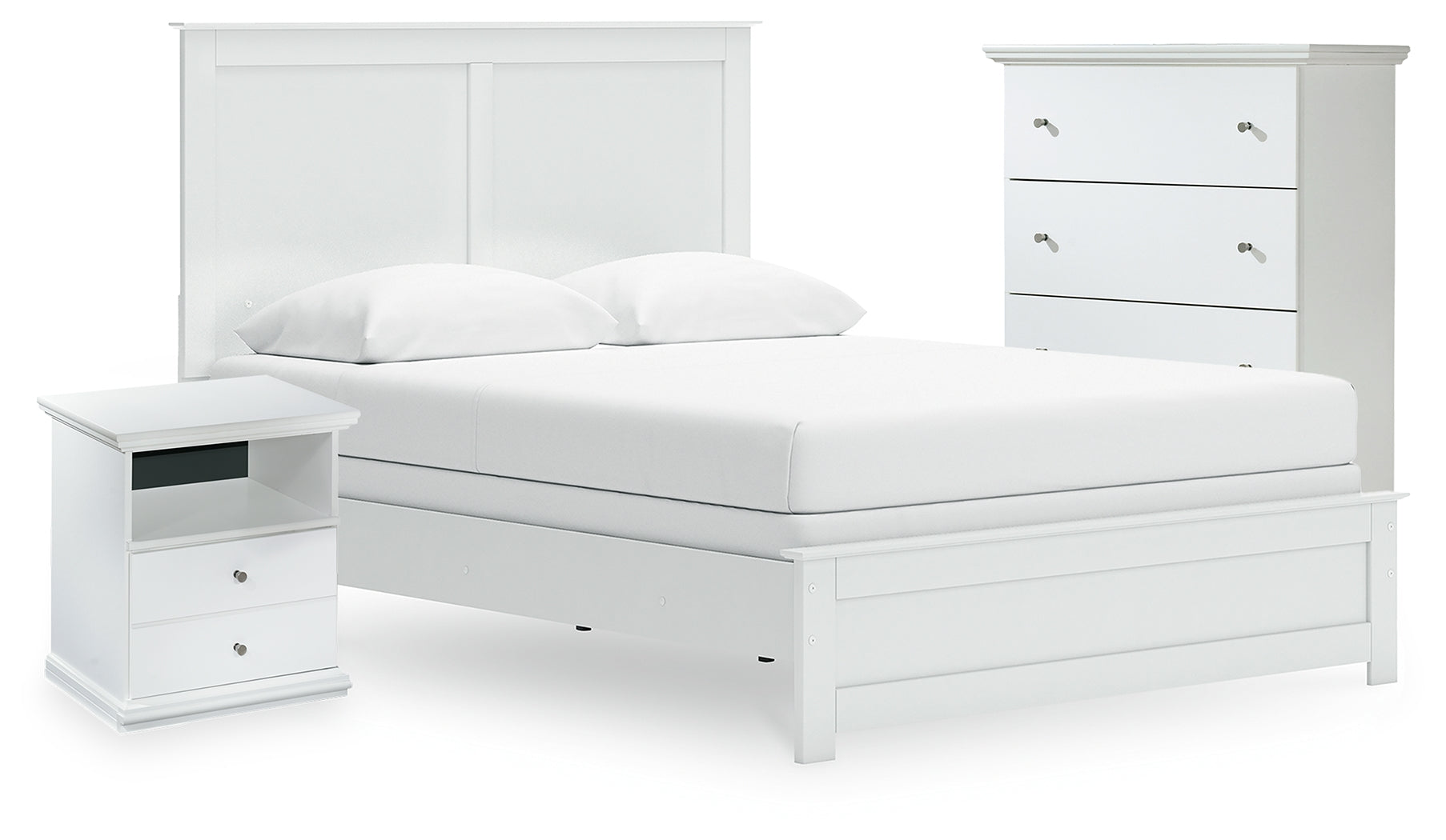 Diamond Furniture - Ashley Furniture - Bostwick Shoals Queen Panel Bed, Cheat and Nightstand - Queen Panel Bed, Cheat and Nightstand - B139B68