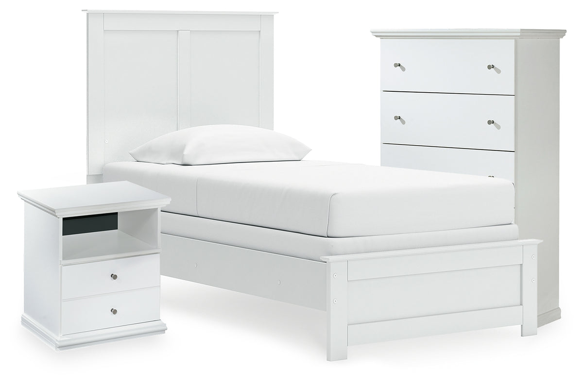 Diamond Furniture - Ashley Furniture - Bostwick Shoals Twin Panel Bed, Chest and Nightstand - Twin Panel Bed, Chest and Nightstand - B139B64