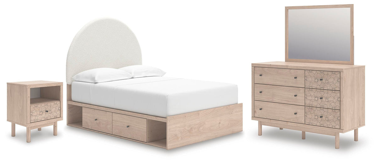 Diamond Furniture - Ashley Furniture - Arloster Full Panel Storage Bed, Dresser, Mirror and Nightstand - Full Panel Storage Bed, Dresser, Mirror and Nightstand - PCB1566B17