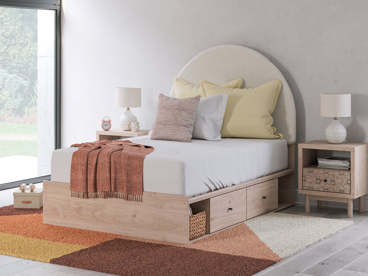 Diamond Furniture - Ashley Furniture - Arloster Bedroom - One Drawer Night Stand / Tan - PCB1566-91
