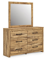 Diamond Furniture - Ashley Furniture - Maystonna Dresser and Mirror - Dresser and Mirror / Brown - PCB1580B1