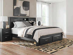 Diamond Furniture - Ashley Furniture - Stabotta King Bookcase Storage Bed - King Bookcase Storage Bed - PCB1755B10