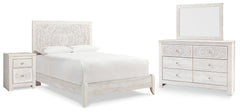 Diamond Furniture - Ashley Furniture - Paxberry Queen Panel Bed, Dresser, Mirror and Nightstand - Queen Panel Bed, Dresser, Mirror and Nightstand - B181B16