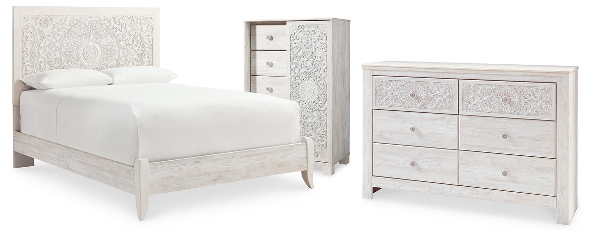 Diamond Furniture - Ashley Furniture - Paxberry Queen Panel Bed, Dresser and Chest - Queen Panel Bed, Dresser and Chest - B181B34
