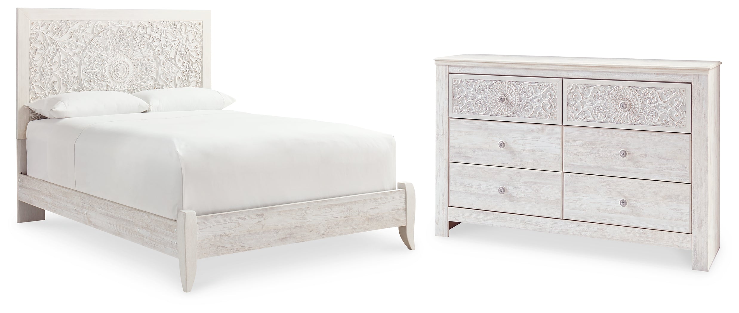 Diamond Furniture - Ashley Furniture - Paxberry Queen Panel Bed and Dresser - Queen Panel Bed and Dresser - B181B19
