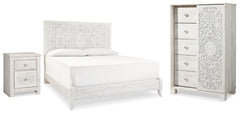 Diamond Furniture - Ashley Furniture - Paxberry King Panel Bed, Chest and Nightstand - King Panel Bed, Chest and Nightstand - B181B32