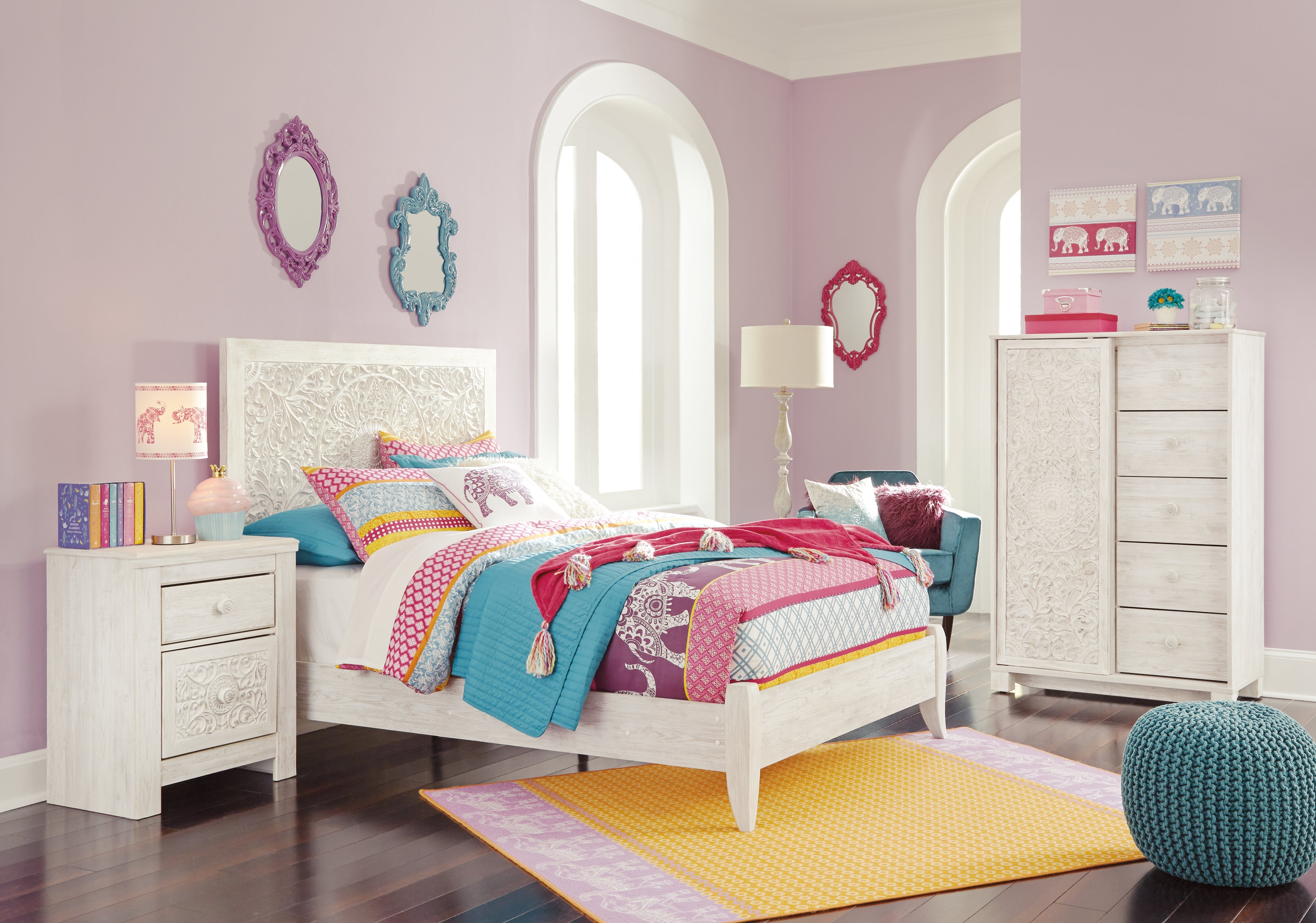 Diamond Furniture - Ashley Furniture - Paxberry Full Panel Bed, Chest and Nightstand - Full Panel Bed, Chest and Nightstand - B181B22