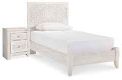 Diamond Furniture - Ashley Furniture - Paxberry Twin Panel Bed and Nightstand - Twin Panel Bed and Nightstand - B181B18