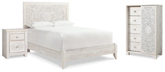 Diamond Furniture - Ashley Furniture - Paxberry Queen Panel Bed, Chest and Nightstand - Queen Panel Bed, Chest and Nightstand - B181B28