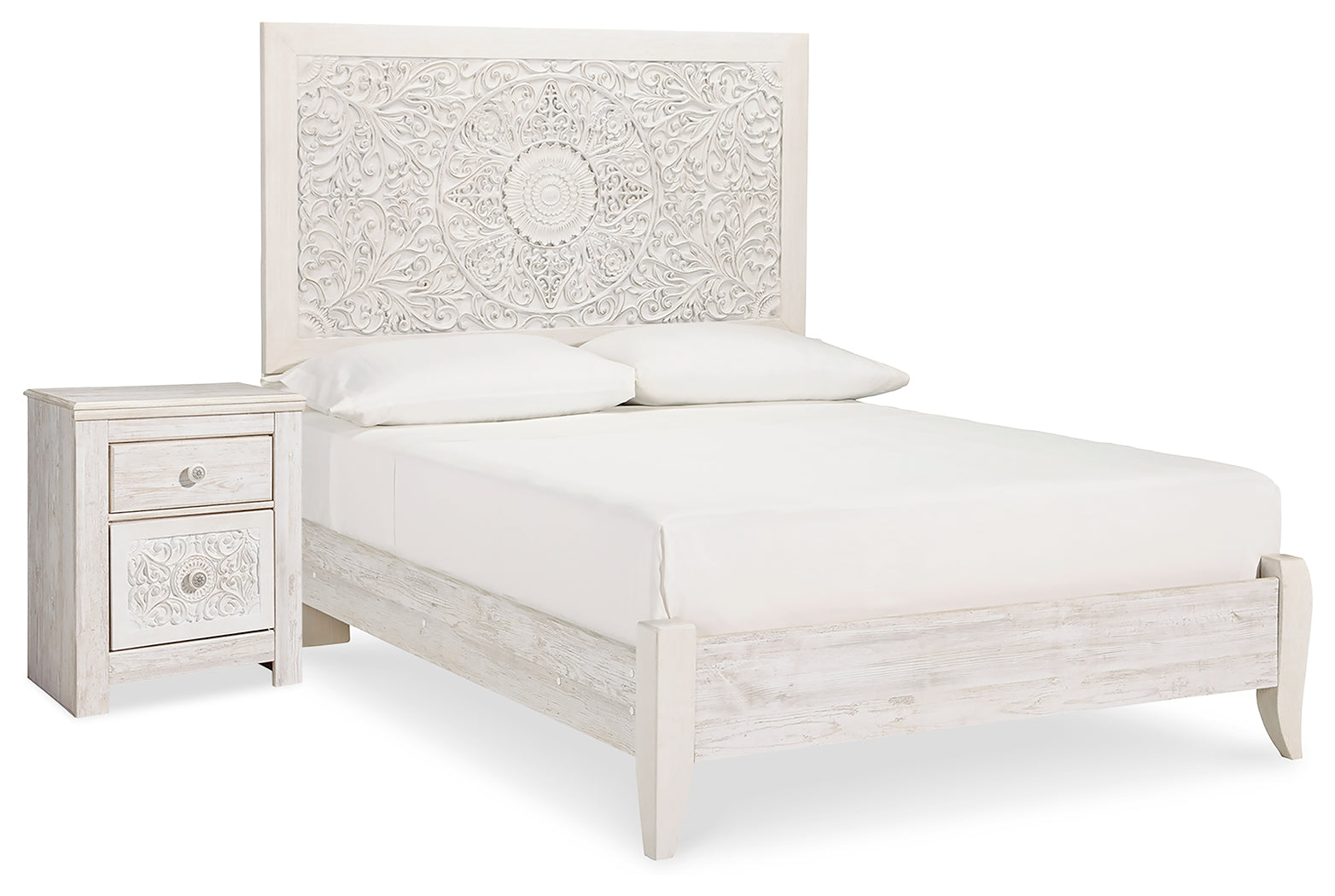 Diamond Furniture - Ashley Furniture - Paxberry Full Panel Bed and Nightstand - Full Panel Bed and Nightstand - B181B20