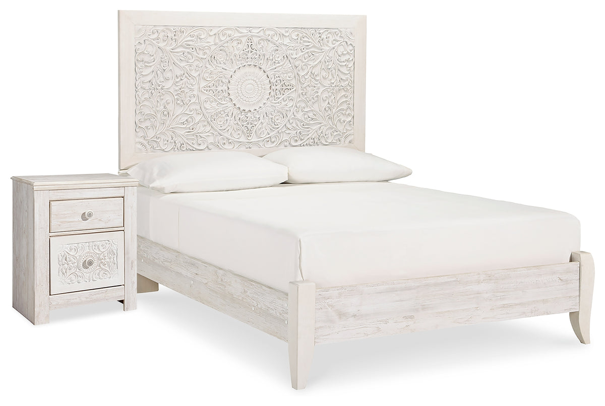 Diamond Furniture - Ashley Furniture - Paxberry Full Panel Bed and Nightstand - Full Panel Bed and Nightstand - B181B20