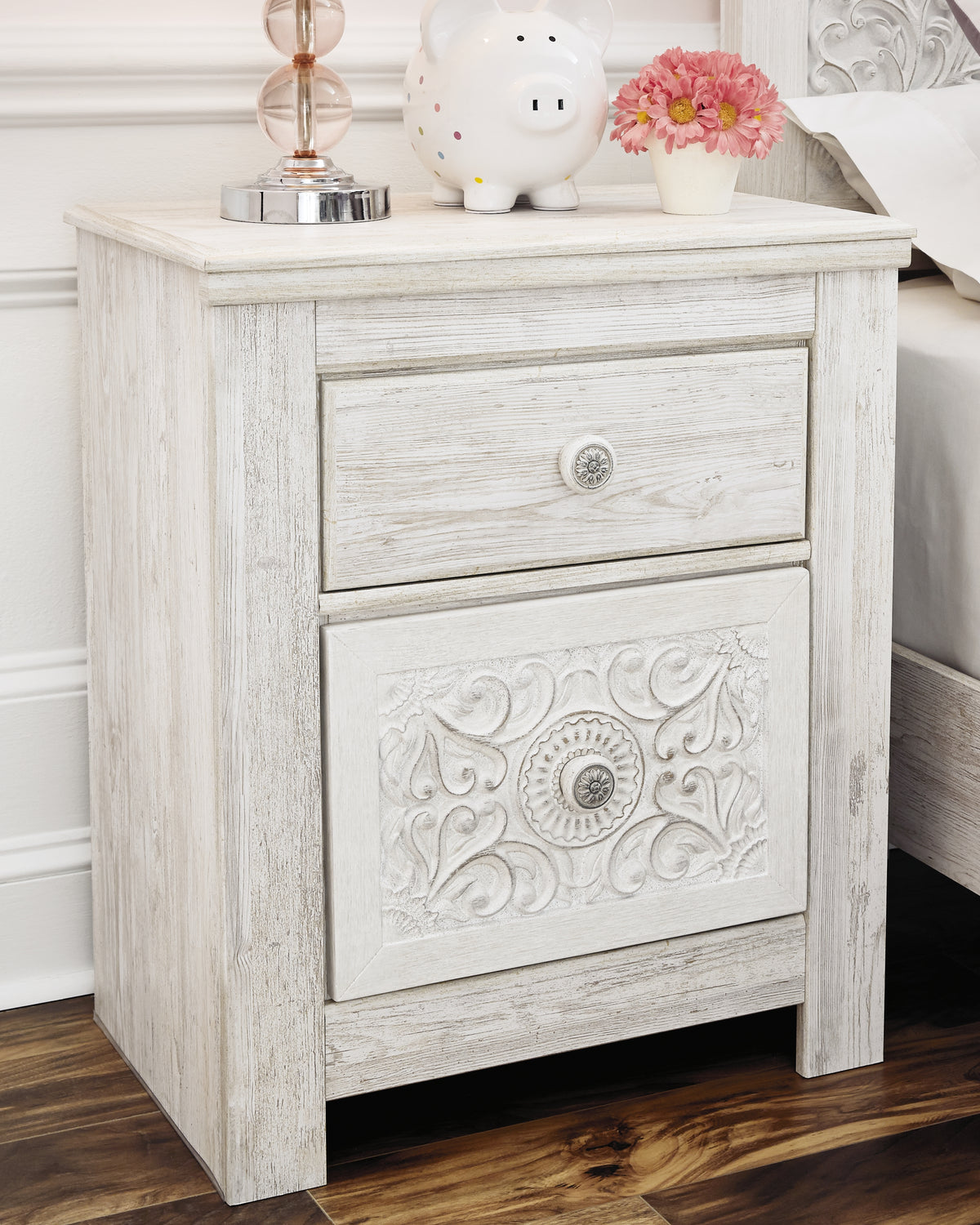 Diamond Furniture - Ashley Furniture - Paxberry Nightstand - Two Drawer Night Stand - B181-92
