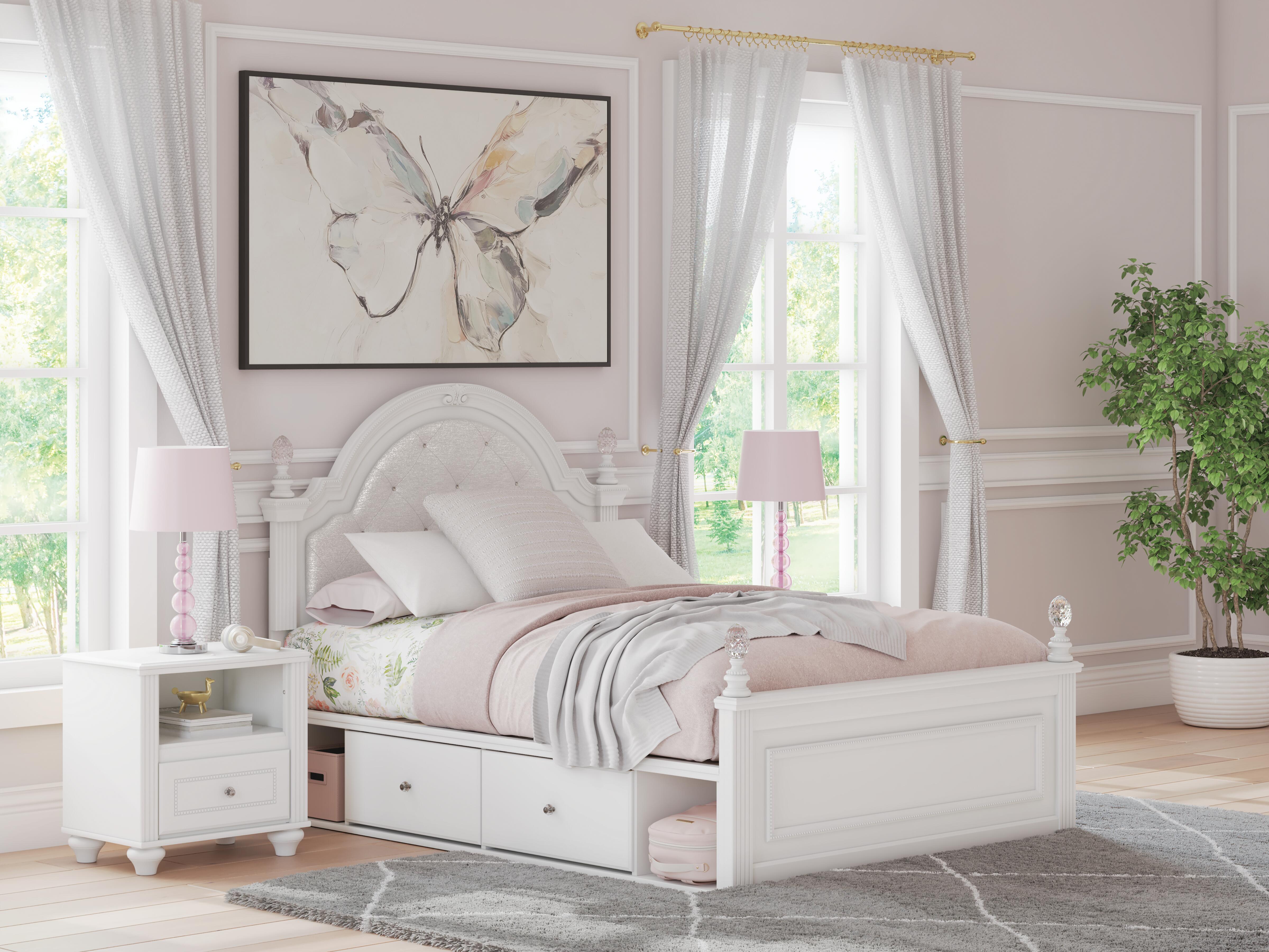 Diamond Furniture - Ashley Furniture - Kozlani Full Upholstered Panel Bed with Storage - Full Upholstered Panel Bed with Storage - PCB1819B18