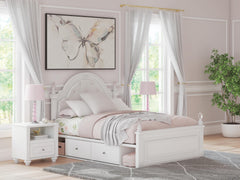 Diamond Furniture - Ashley Furniture - Kozlani Full Upholstered Panel Bed with Storage - Full Upholstered Panel Bed with Storage - PCB1819B18