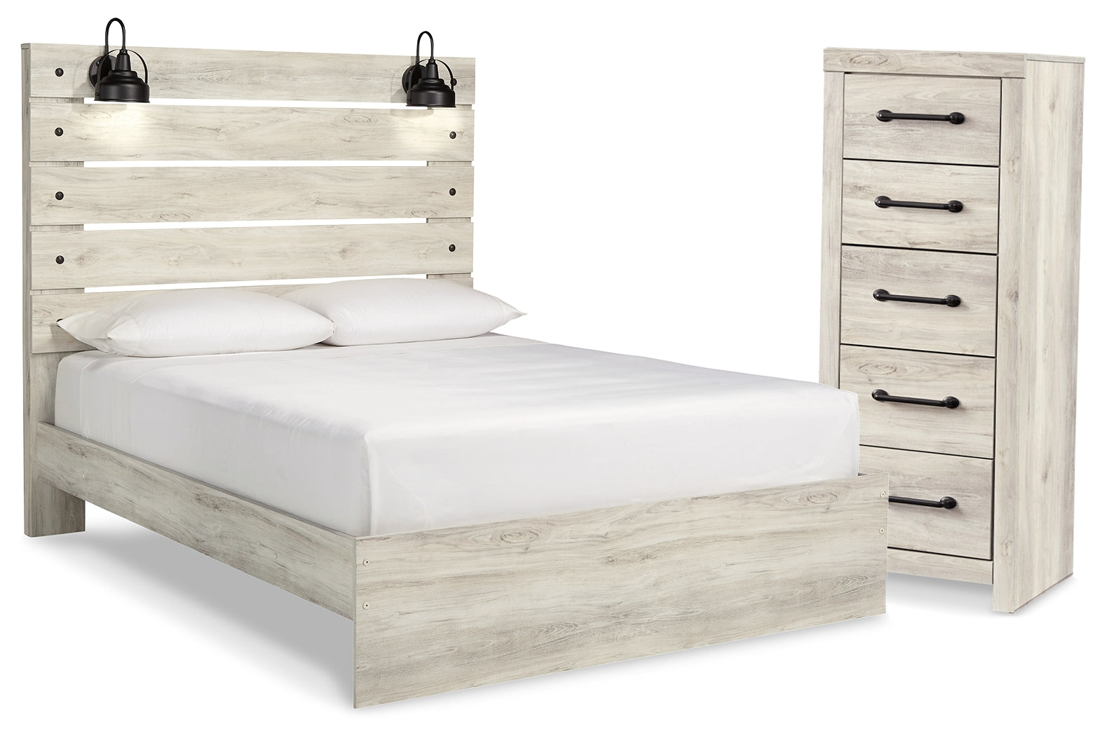 Diamond Furniture - Ashley Furniture - Cambeck Queen Panel Bed and Chest - Queen Panel Bed and Chest - B192B121