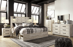 Diamond Furniture - Ashley Furniture - Cambeck King Panel Bed with Storage, Dresser, Mirror, Chest and 2 Nightstands - King Panel Bed with Storage, Dresser, Mirror, Chest and 2 Nightstands - B192B78