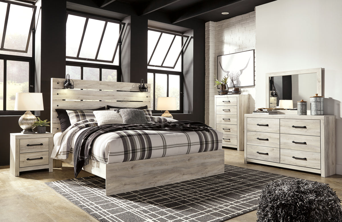 Diamond Furniture - Ashley Furniture - Cambeck King Panel Bed, Dresser, Mirror, Chest and 2 Nightstands - King Panel Bed, Dresser, Mirror, Chest and 2 Nightstands - B192B102