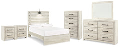 Diamond Furniture - Ashley Furniture - Cambeck Full Panel Bed, Dresser, Mirror, Chest and 2 Nightstands - Full Panel Bed, Dresser, Mirror, Chest and 2 Nightstands - B192B126