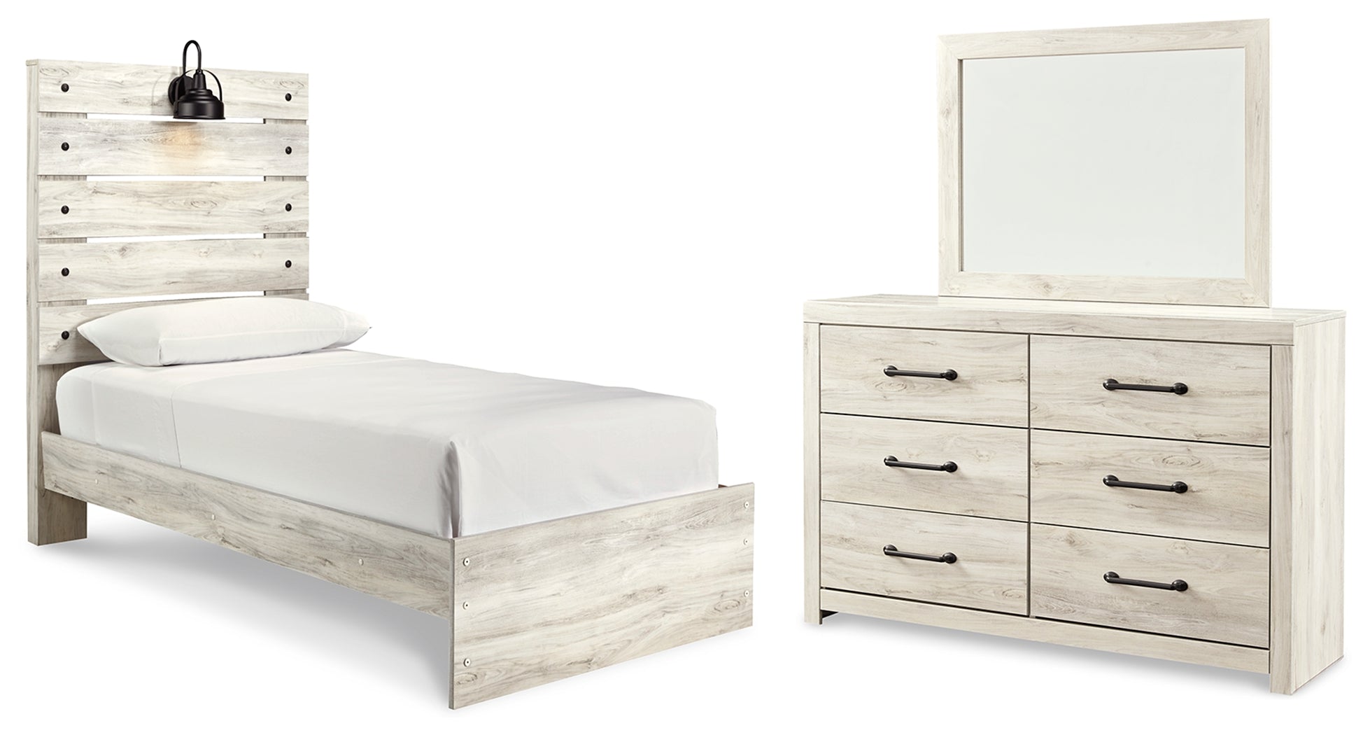 Diamond Furniture - Ashley Furniture - Cambeck Twin Panel Bed, Dresser and Mirror - Twin Panel Bed, Dresser and Mirror - B192B25
