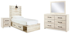 Diamond Furniture - Ashley Furniture - Cambeck Twin Storage Bed, Dresser, Mirror and Nightstand - Twin Storage Bed, Dresser, Mirror and Nightstand - B192B106