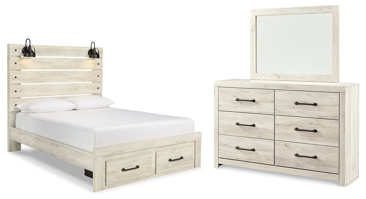 Diamond Furniture - Ashley Furniture - Cambeck Queen Panel Storage Bed, Dresser and Mirror - Queen Panel Storage Bed, Dresser and Mirror - B192B62