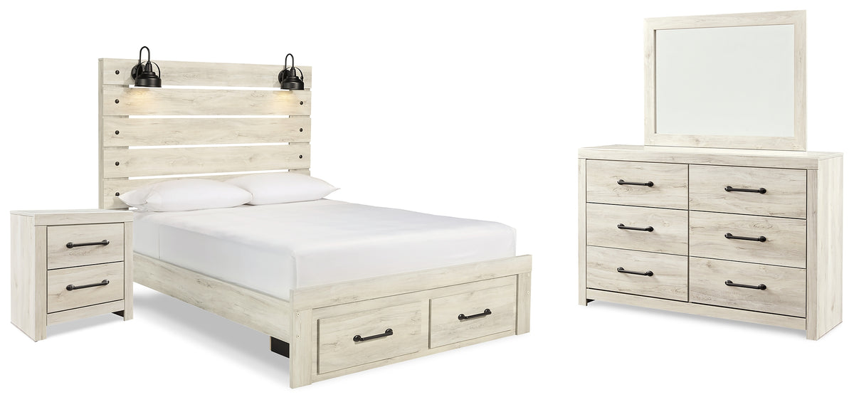 Diamond Furniture - Ashley Furniture - Cambeck Queen Panel Storage Bed, Dresser, Mirror and Nightstand - Queen Panel Storage Bed, Dresser, Mirror and Nightstand - B192B74