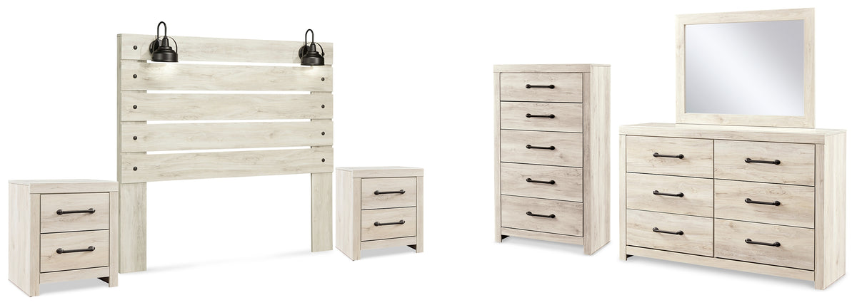 Diamond Furniture - Ashley Furniture - Cambeck Queen Panel Headboard, Dresser, Mirror, Chest and 2 Nightstands - Queen Panel Headboard, Dresser, Mirror, Chest and 2 Nightstands - B192B82