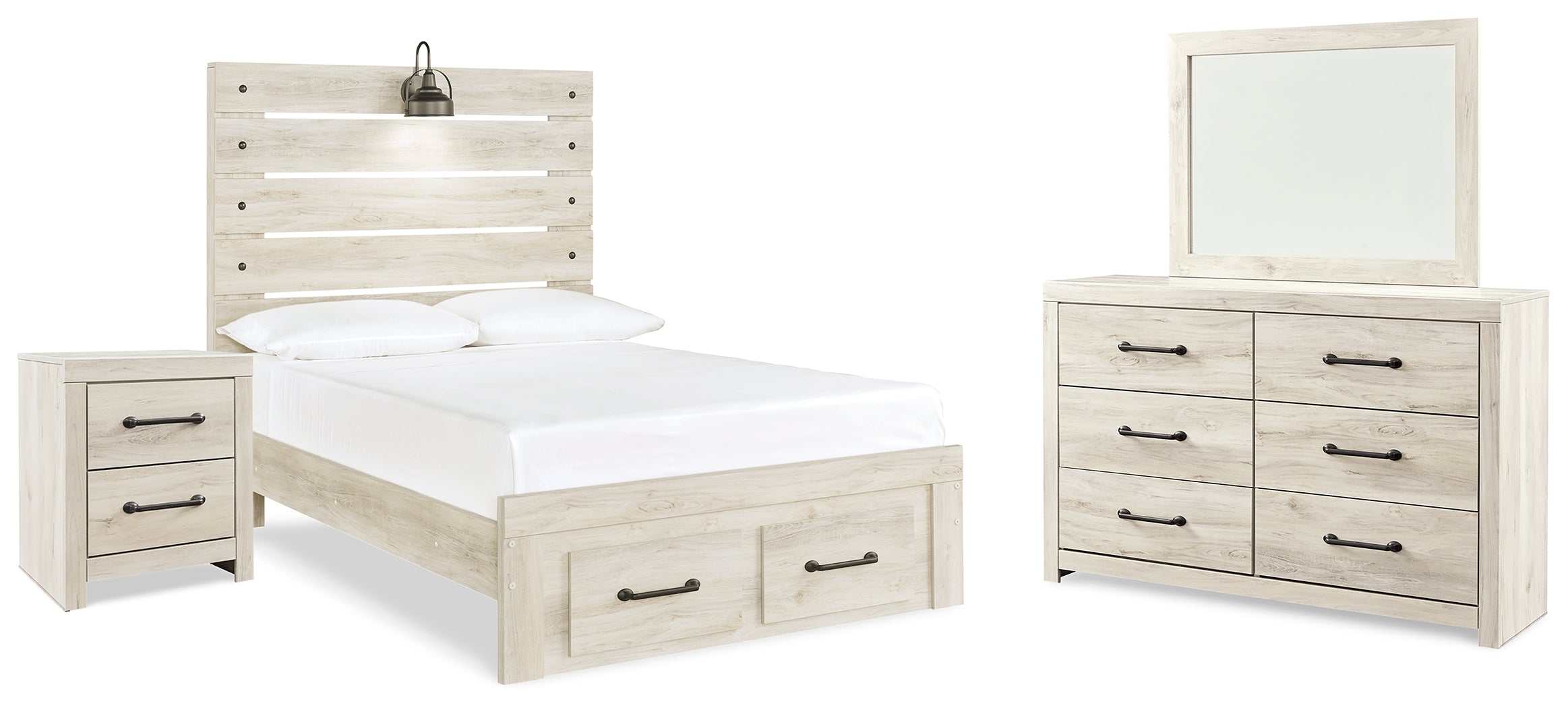 Diamond Furniture - Ashley Furniture - Cambeck Full Panel Bed, Dresser, Mirror and Nightstand - Full Panel Bed, Dresser, Mirror and Nightstand - B192B77