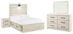 Diamond Furniture - Ashley Furniture - Cambeck Full Panel Storage Bed, Dresser, Mirror and Nightstand - Full Panel Storage Bed, Dresser, Mirror and Nightstand - B192B89