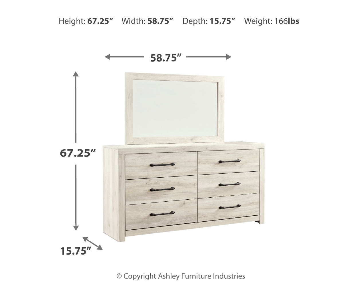 Cambeck King Panel Bed, Dresser, Mirror, Chest and 2 Nightstands