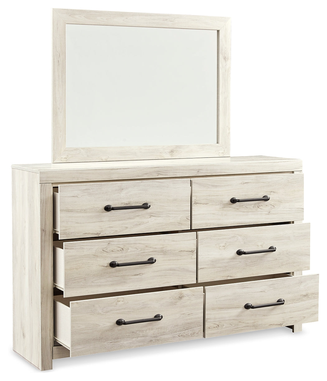 Cambeck King Panel Storage Bed, Dresser, Mirror and Nightstand
