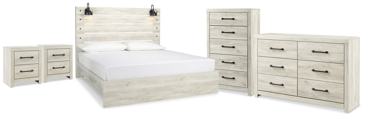 Diamond Furniture - Ashley Furniture - Cambeck King Panel Bed, Dresser, Chest and 2 Nightstands - King Panel Bed, Dresser, Chest and 2 Nightstands - B192B112