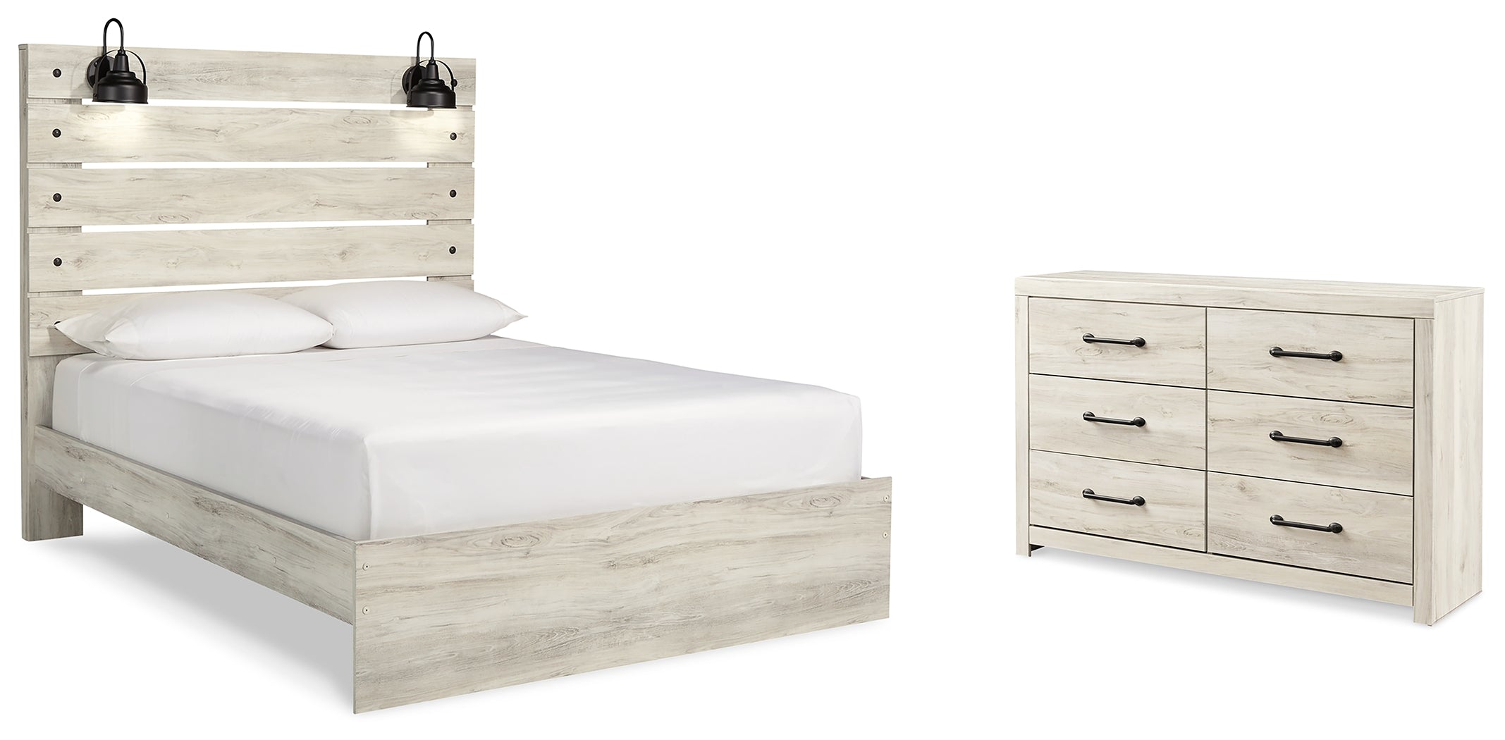Diamond Furniture - Ashley Furniture - Cambeck Queen Panel Bed and Dresser - Queen Panel Bed and Dresser - B192B87