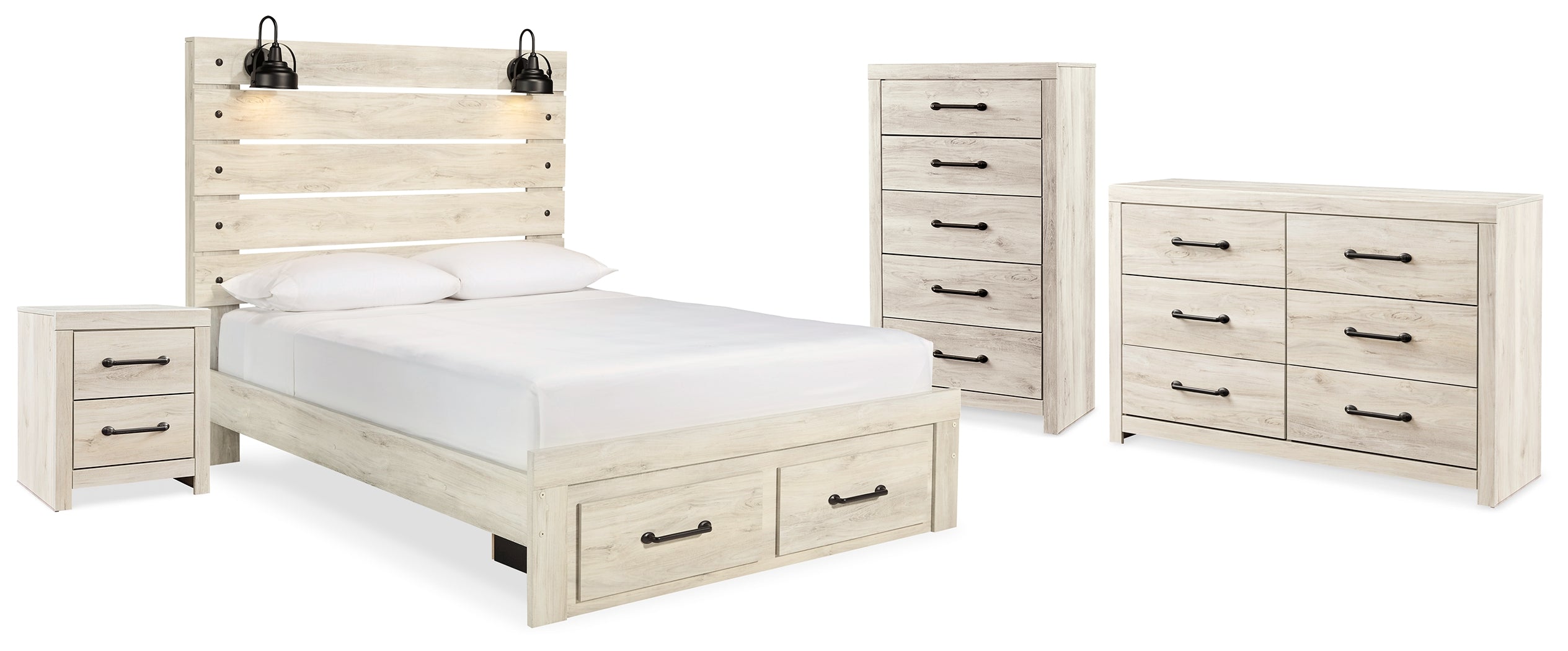 Diamond Furniture - Ashley Furniture - Cambeck Queen Storage Bed, Dresser, Chest and Nightstand - Queen Storage Bed, Dresser, Chest and Nightstand - B192B96