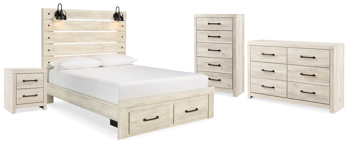 Diamond Furniture - Ashley Furniture - Cambeck Queen Storage Bed, Dresser, Chest and Nightstand - Queen Storage Bed, Dresser, Chest and Nightstand - B192B96
