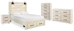 Diamond Furniture - Ashley Furniture - Cambeck Queen Storage Bed, Dresser, Chest and Nightstand - Queen Storage Bed, Dresser, Chest and Nightstand - B192B96