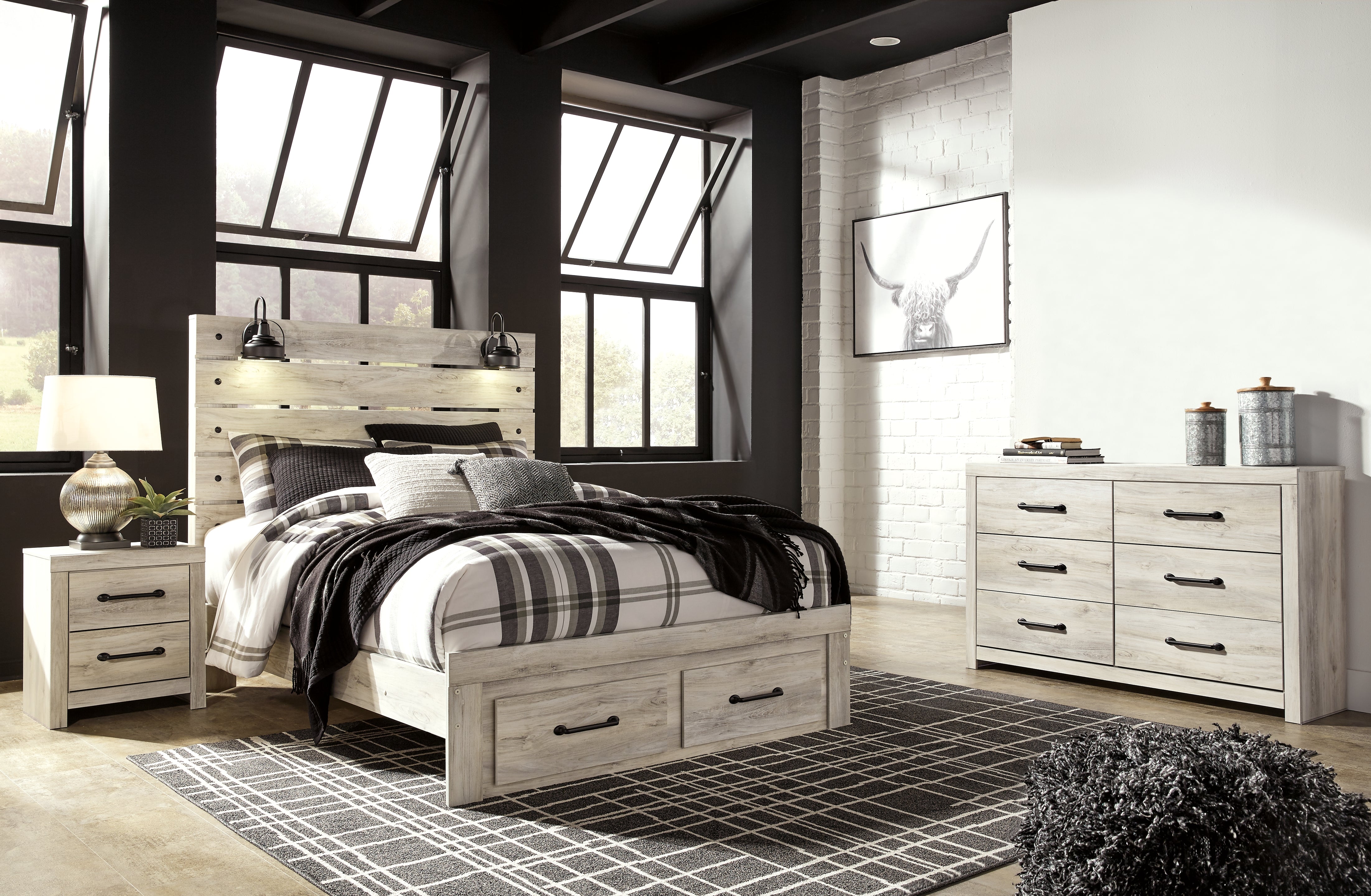 Diamond Furniture - Ashley Furniture - Cambeck Queen Panel Storage Bed, Dresser and Nightstand - Queen Panel Storage Bed, Dresser and Nightstand - B192B64