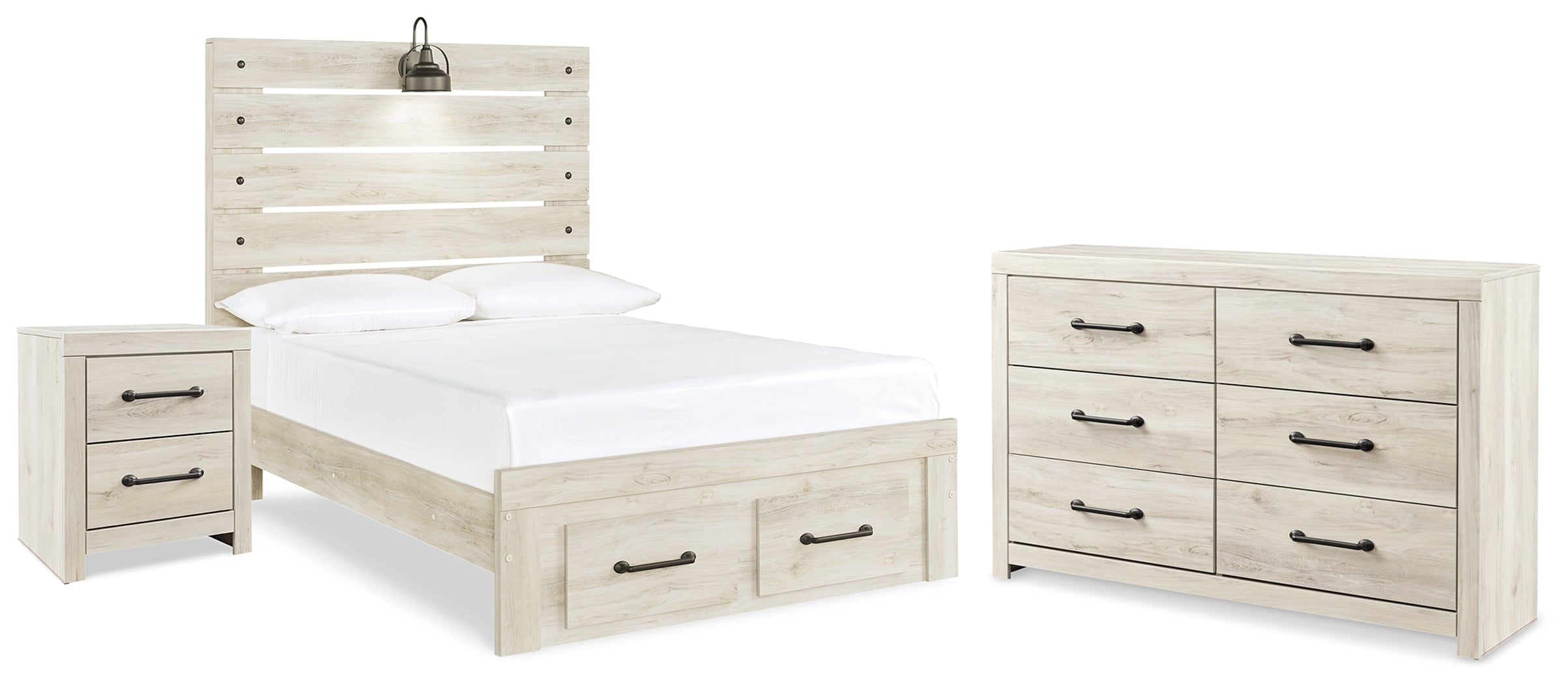 Diamond Furniture - Ashley Furniture - Cambeck Full Panel Bed, Dresser and Nightstand - Full Panel Bed, Dresser and Nightstand - B192B134