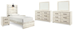 Diamond Furniture - Ashley Furniture - Cambeck Twin Panel Bed, 2 Dressers, 2 Mirrors and 2 Nightstands - Twin Panel Bed, 2 Dressers, 2 Mirrors and 2 Nightstands - B192B88