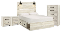 Cambeck Queen Storage Bed, Chest and 2 Nightstands
