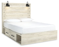 Cambeck Queen Panel Bed with Storage, Dresser, Mirror and Nightstand