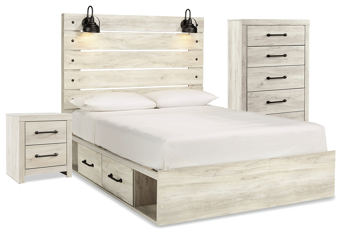 Diamond Furniture - Ashley Furniture - Cambeck Queen Panel Bed with Storage, Chest and Nightstand - Queen Panel Bed with Storage, Chest and Nightstand - B192B67