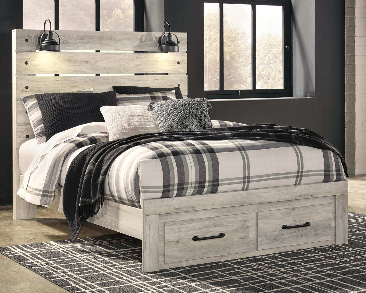 Diamond Furniture - Ashley Furniture - Cambeck Queen Panel Bed with 2 Storage Drawers - Queen Panel Bed with 2 Storage Drawers - B192B8