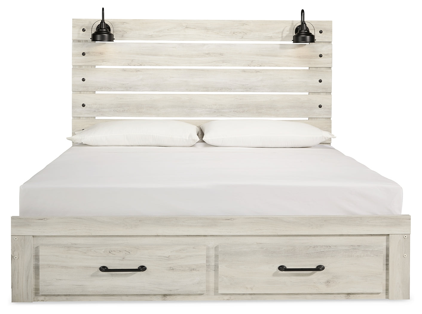 Cambeck King Panel Storage Bed, Dresser, Mirror and Nightstand