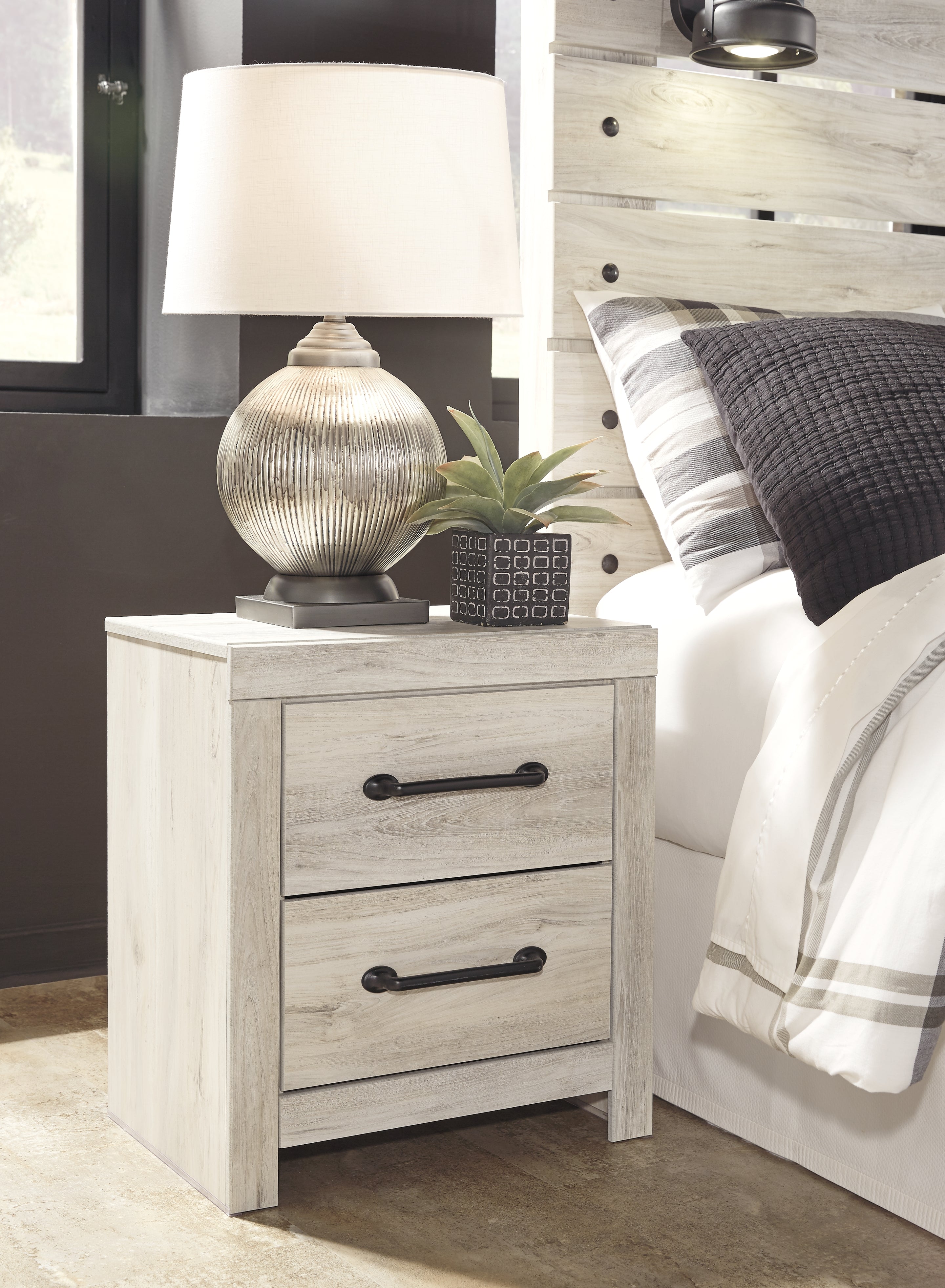 Cambeck King Panel Storage Bed, Dresser, Mirror and Nightstand