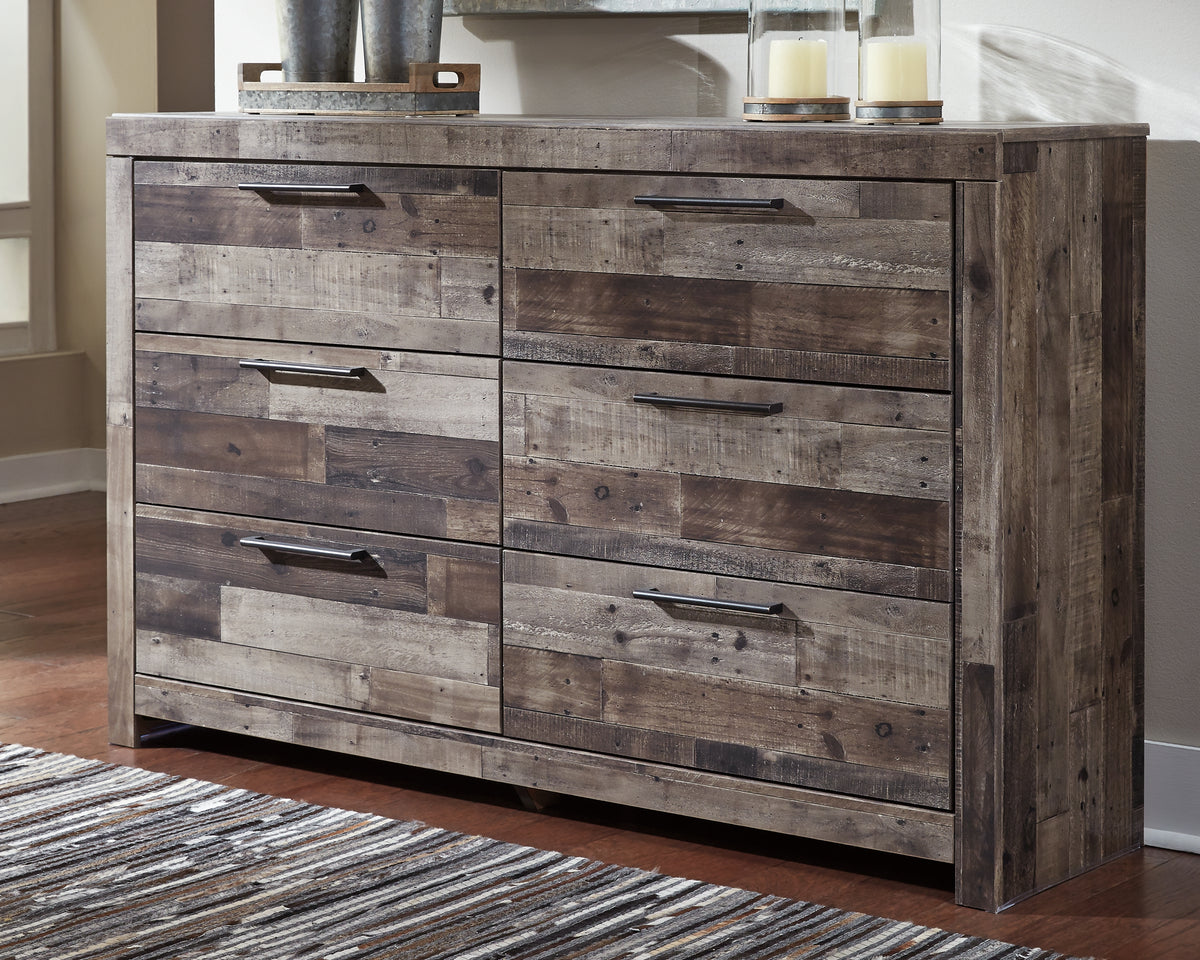 Diamond Furniture - Ashley Furniture - Derekson Bedroom - King Panel Bed with 2 Side Storage / Multi Gray - B200B44